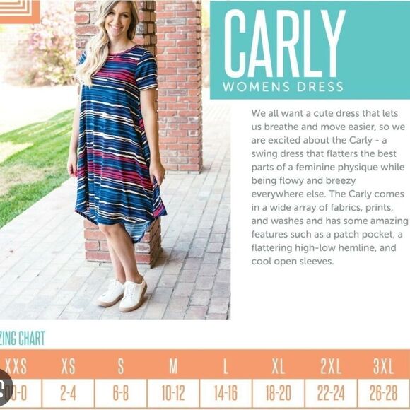 LuLaRoe Carly Dress Teal Floral Print Midi Pocket Hi-Low Butter Soft Casual - Picture 3 of 8